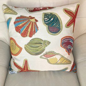 American Mills Inc. Nautical Beach Theme Pillow with Insert - Sea Shells Pillow
